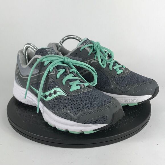 Saucony Grid Cohesion 10 Gray/Green Running Shoes S15333-3 Women’s Size 9.5 - Picture 3 of 12